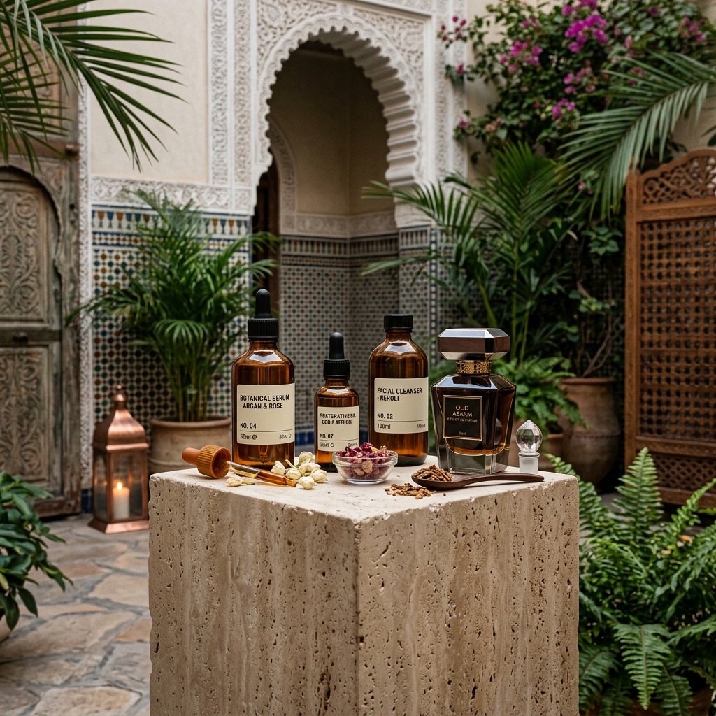 Botanical skincare and rare Oud apothecary